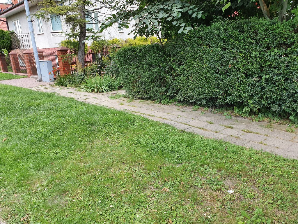Tu będą nowe chodniki - ulica mjr. Dobrzańskiego 