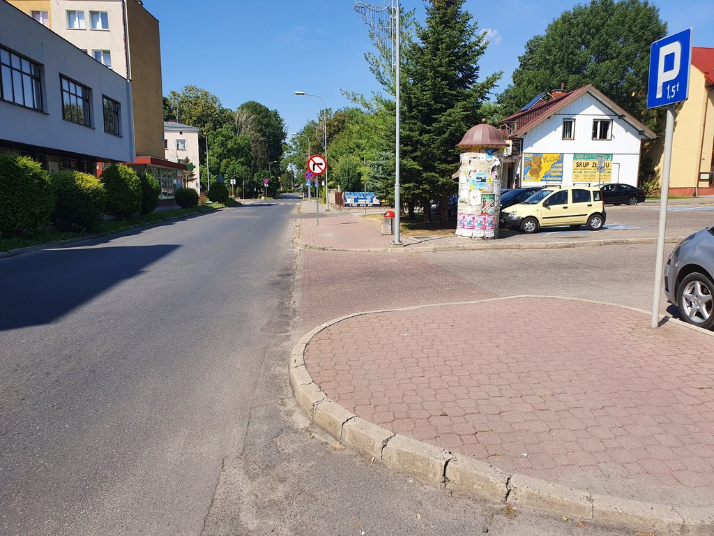 Tu będą nowe chodniki - ulica Narutowicza
