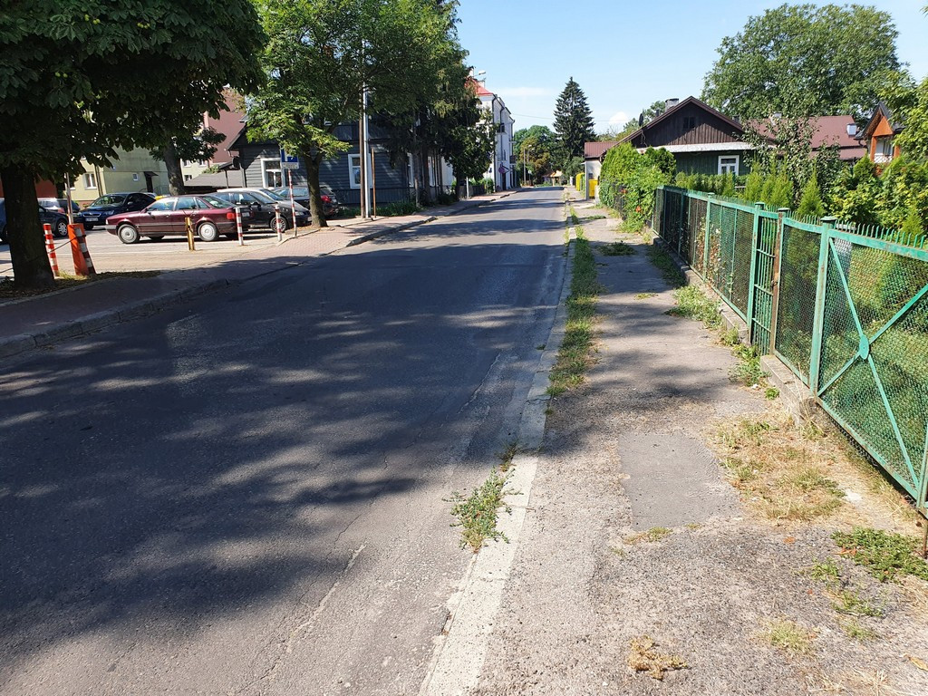 Tu będą nowe chodniki - ulica Narutowicza