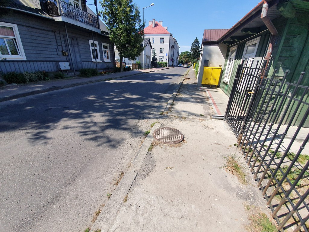 Tu będą nowe chodniki - ulica Narutowicza