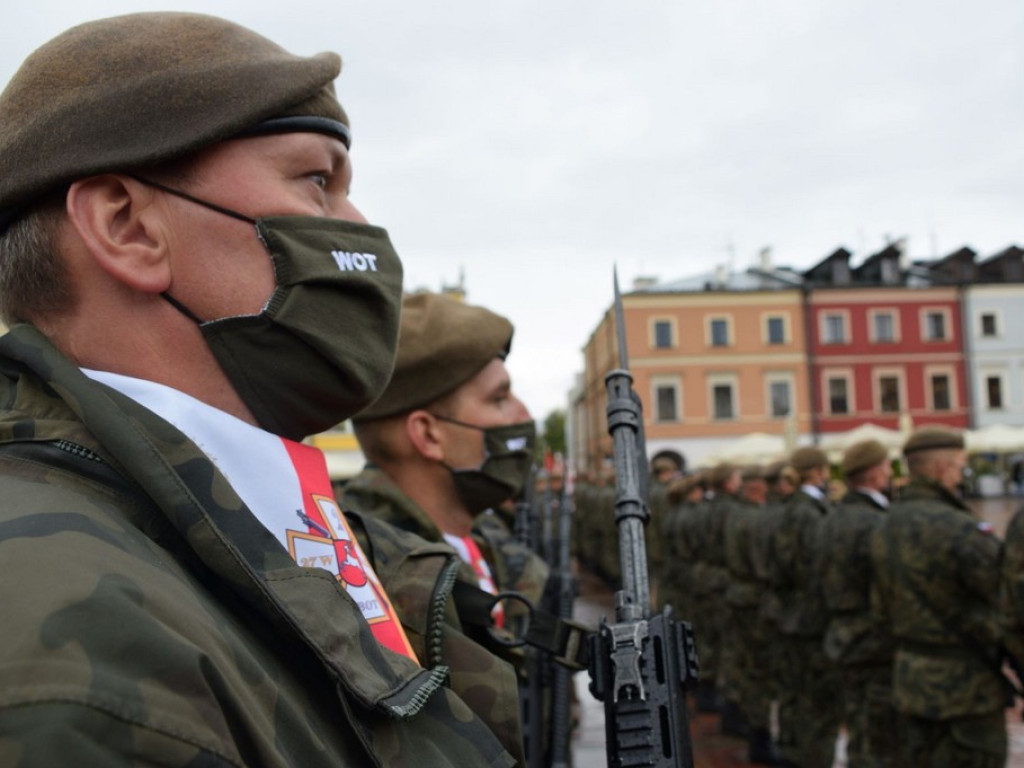 Uroczyste obchody święta Wojsk Obrony Terytorialnej w Zamościu