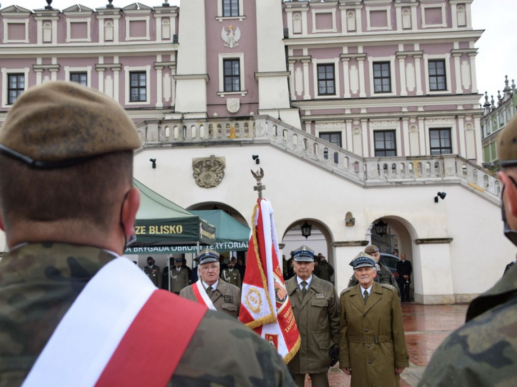 Uroczyste obchody święta Wojsk Obrony Terytorialnej w Zamościu