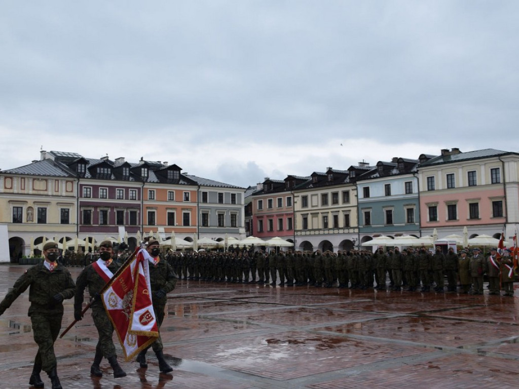 Uroczyste obchody święta Wojsk Obrony Terytorialnej w Zamościu