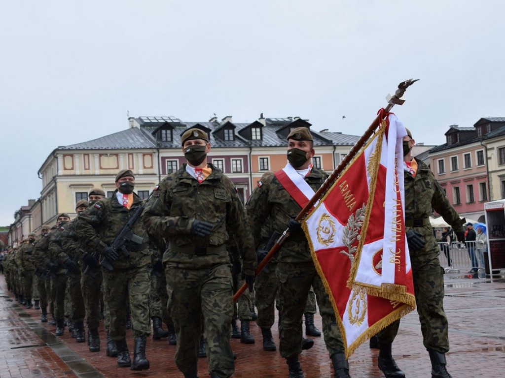 Uroczyste obchody święta Wojsk Obrony Terytorialnej w Zamościu