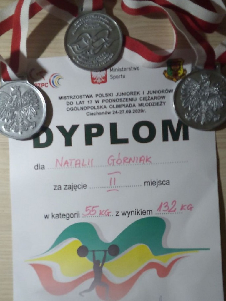 Natalia Górniak wicemistrzynią Polski Juniorek Młodszych w podnoszeniu ciężarów