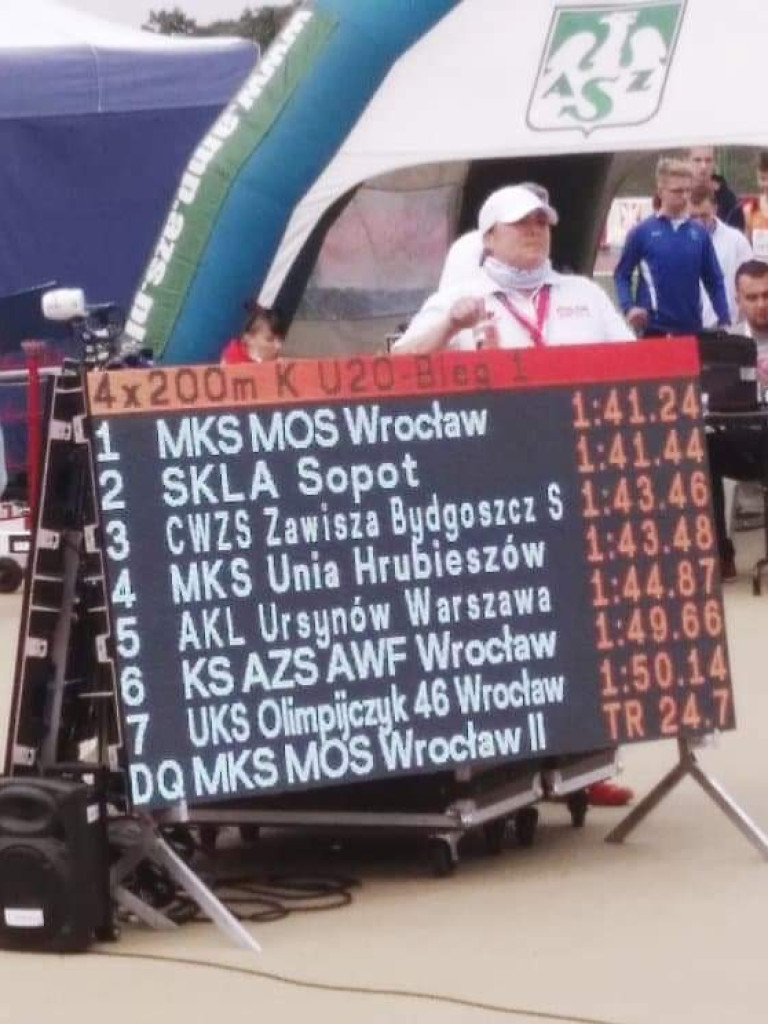 Mistrzostw Polski w sztafetach - lekkoatletki Unii Hrubieszów tuż, tuż za podium
