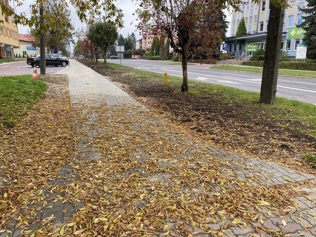 Hrubieszów: Trwa remont chodnika na ul. Mickiewicza - ZDJĘCIA