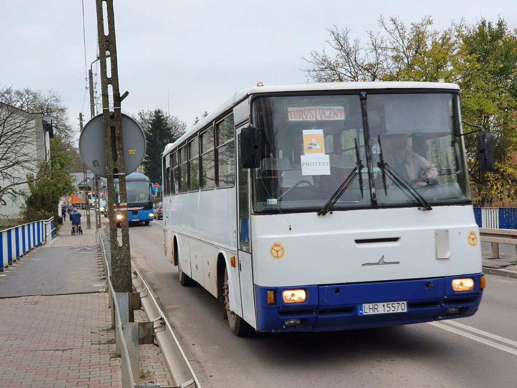 Hrubieszowski protest przewoźników - ZDJĘCIA, WIDEO