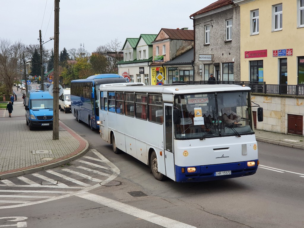 Hrubieszowski protest przewoźników - ZDJĘCIA, WIDEO