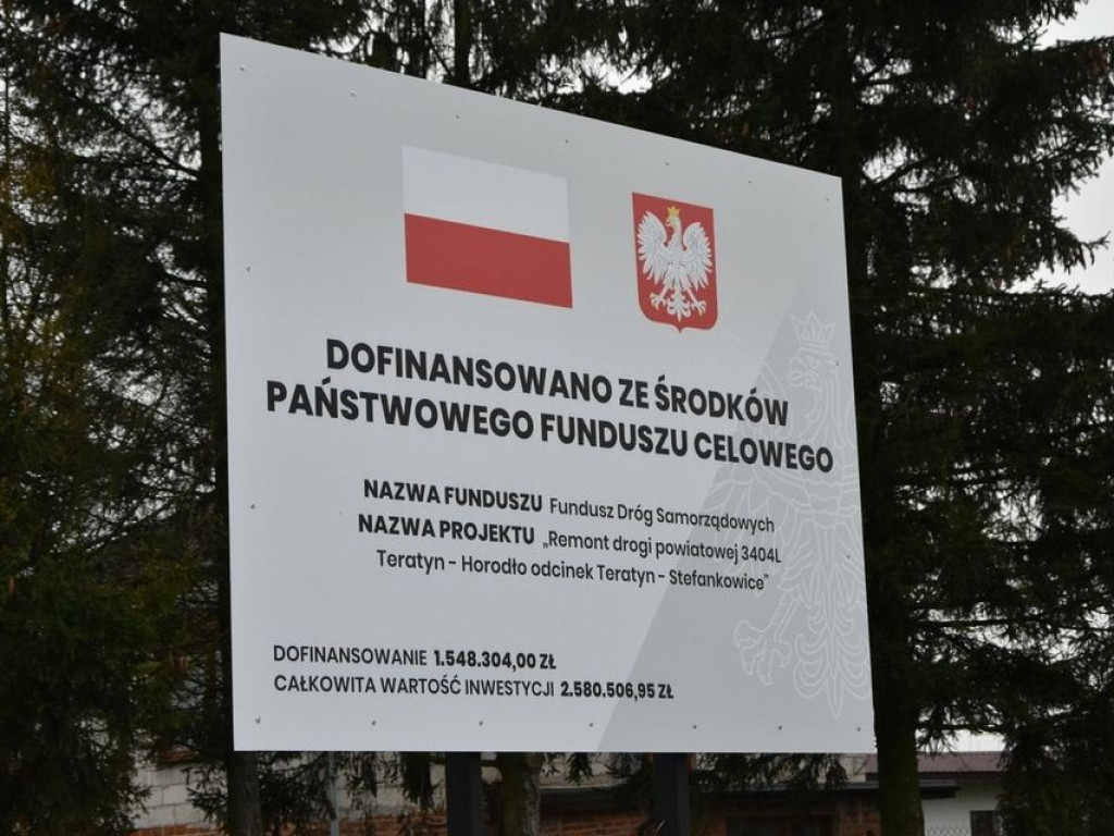 Remont drogi Teratyn-Stefankowice zakończony - ZDJĘCIA