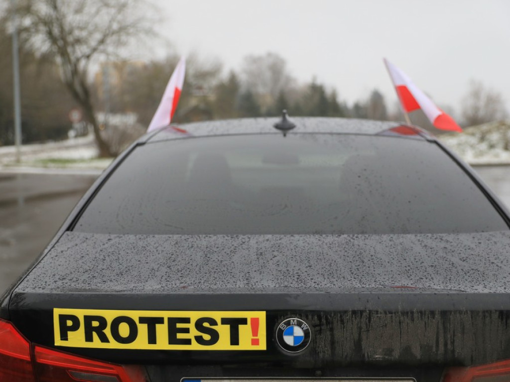 Kolejny hrubieszowski protest samochodowy - ZDJĘCIA, WIDEO