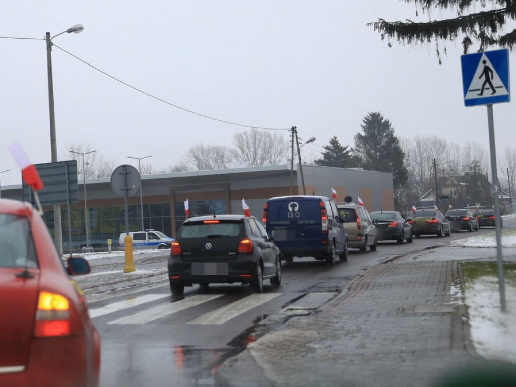 Kolejny hrubieszowski protest samochodowy - ZDJĘCIA, WIDEO
