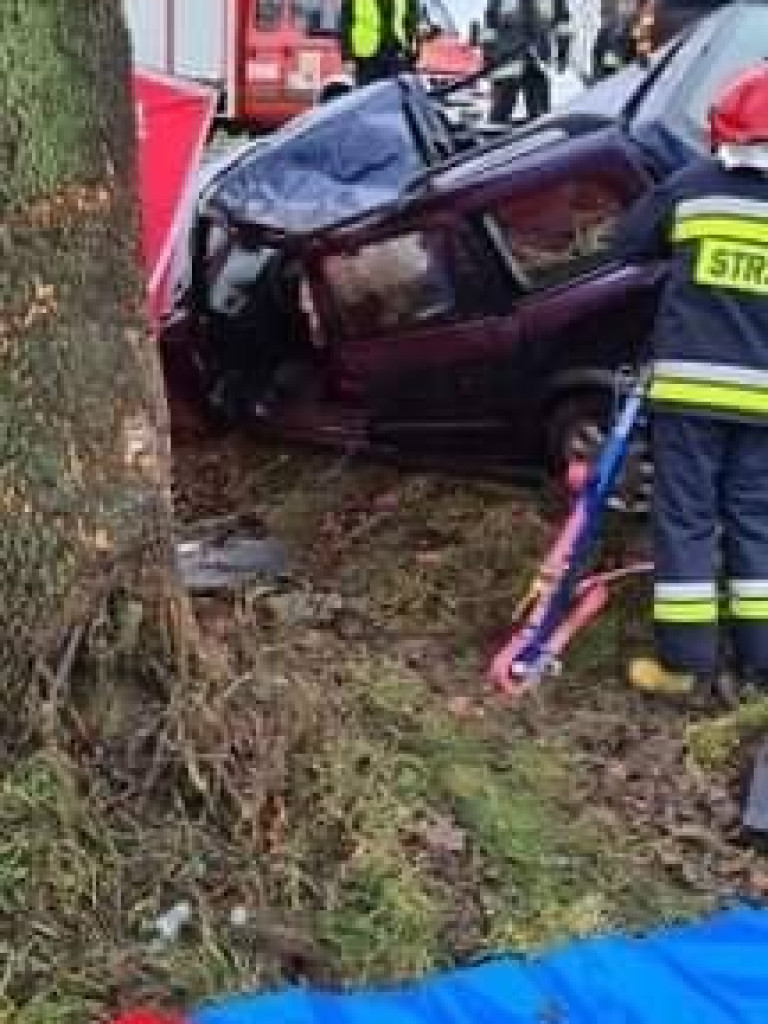 Tragiczny wypadek w Terebiniu. Zginął kierowca opla - ZDJĘCIA