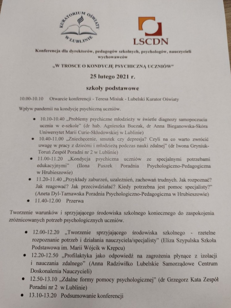 Hrubieszowska Poradnia Psychologiczno-Pedagogiczna szkoli razem z Kuratorium Oświaty W Lublinie i LSCDN - ZDJĘCIA