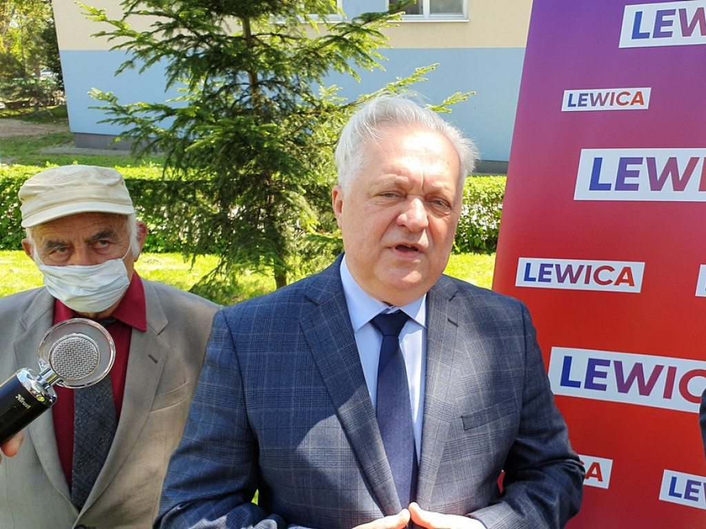 Briefing Lewicy przy hrubieszowskim szpitalu - ZDJĘCIA, WIDEO