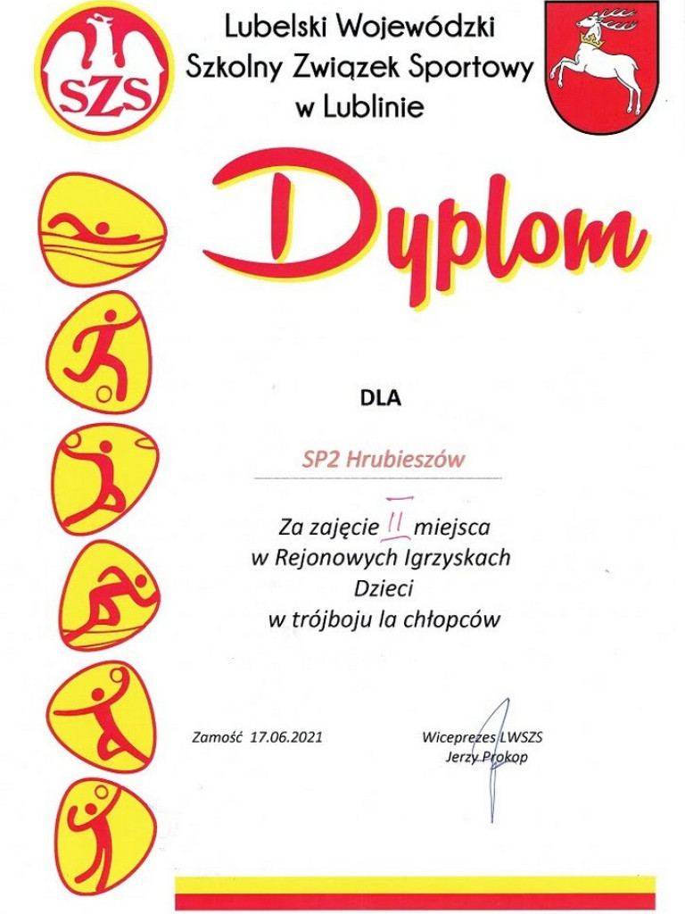 Awans chłopców z Dwójki do finału wojewódzkiego w trójboju LA - ZDJĘCIA