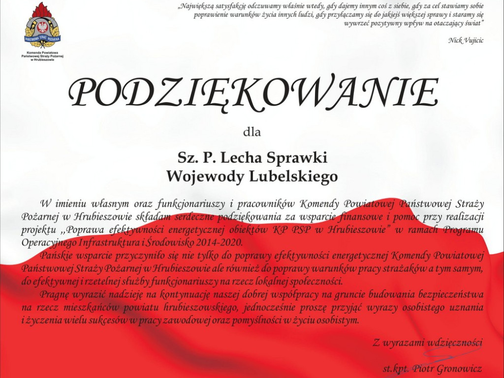 Medale dla hrubieszowskich strażaków - ZDJĘCIA