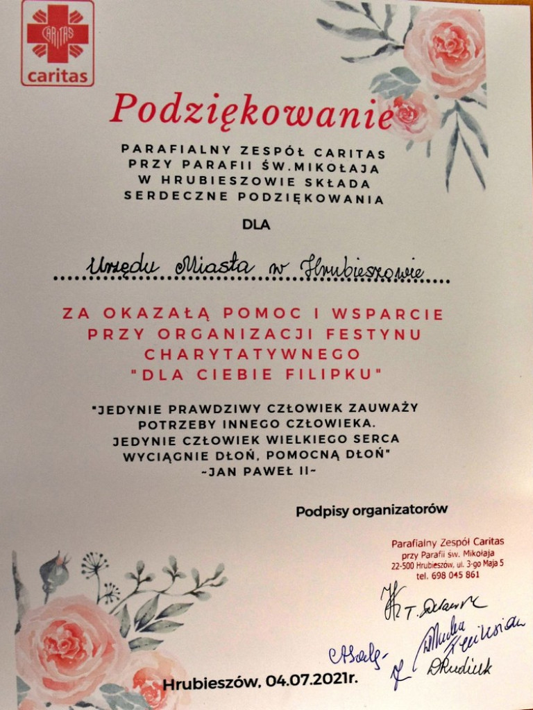 Hrubieszów: Dla Ciebie Filipku - ZDJĘCIA