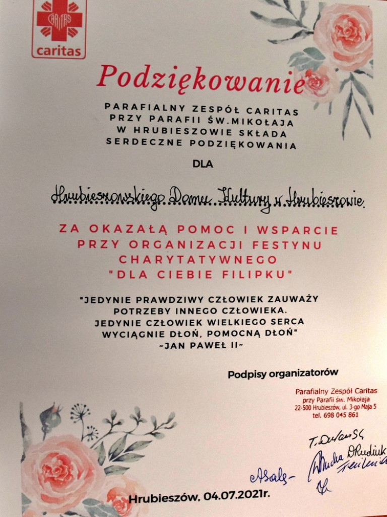 Hrubieszów: Dla Ciebie Filipku - ZDJĘCIA