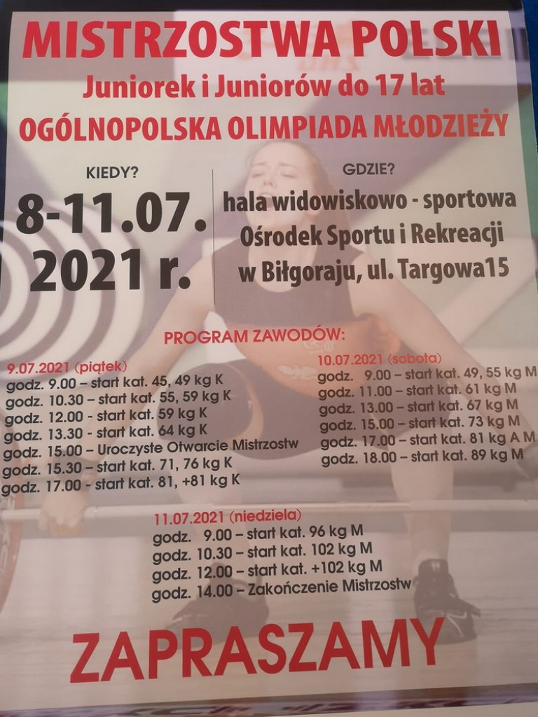 Zmagania młodych siłaczy Unii Hrubieszów w ramach OOM w Biłgoraju - ZDJĘCIA