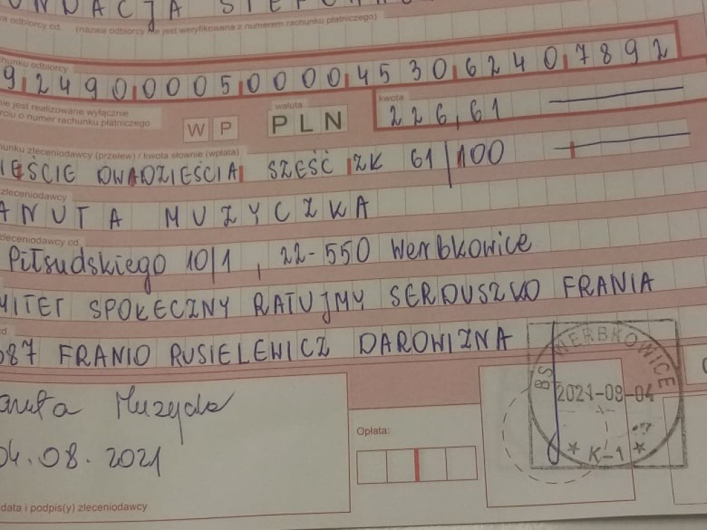 Komitet Społeczny Ratujmy Serduszko Frania dziękuje! - ZDJĘCIA