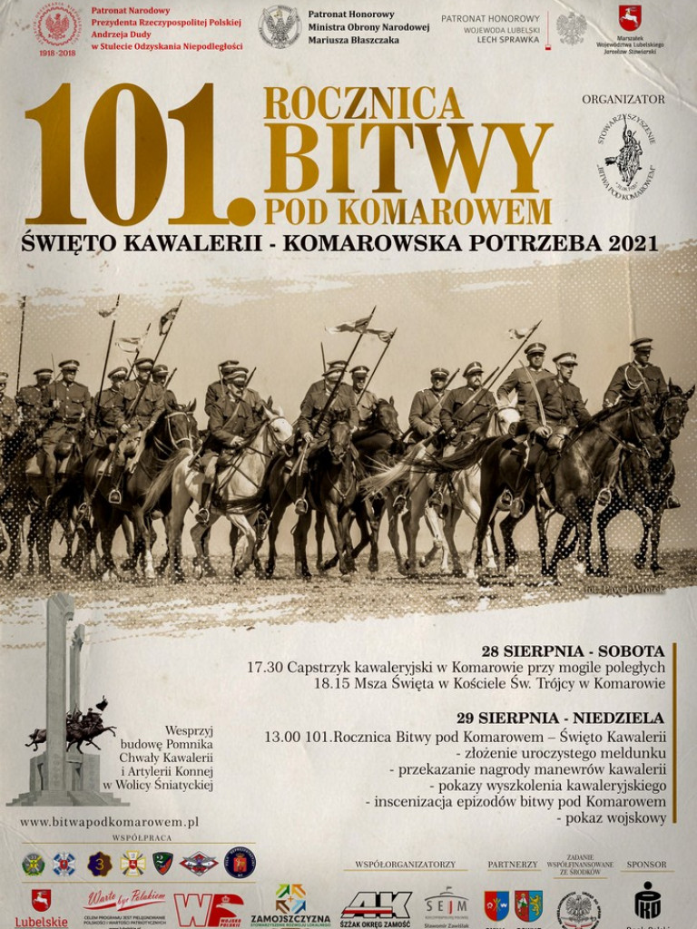 101 rocznica bitwy pod Komarowem - Święto Kawalerii Polskiej - Komarowska Potrzeba 2021