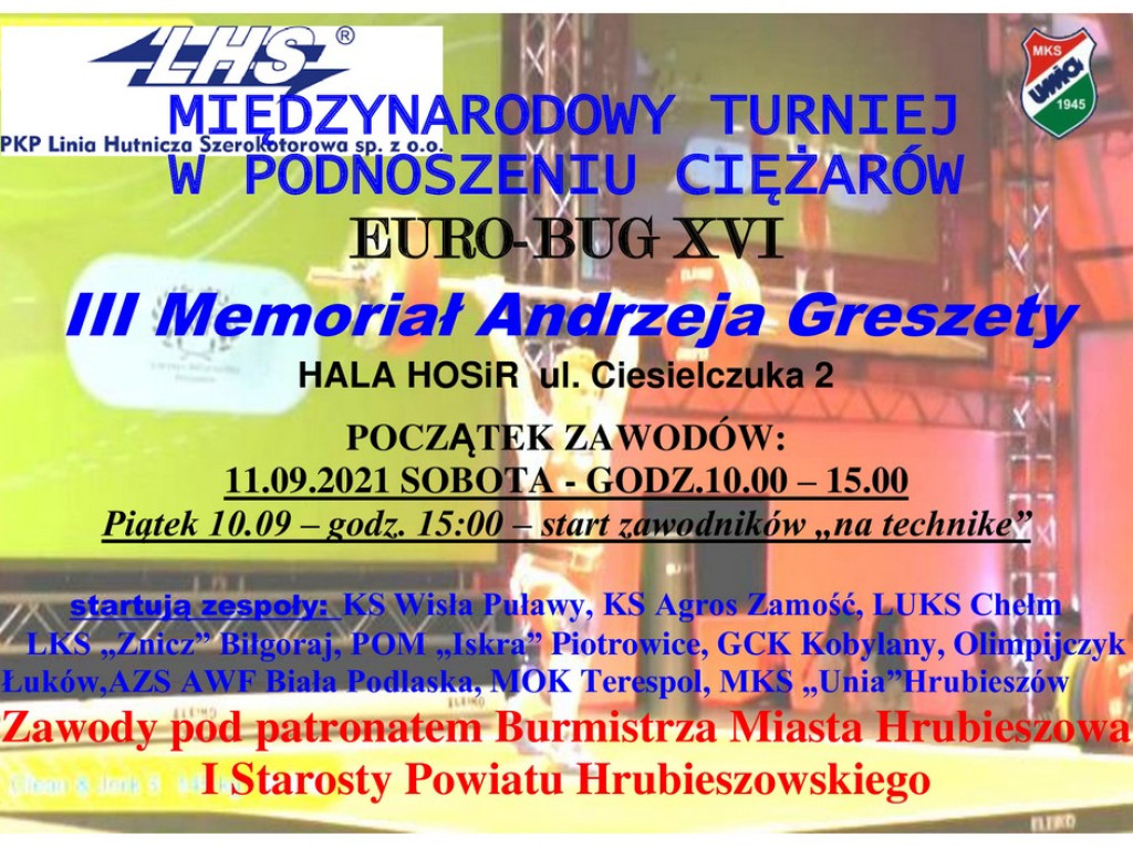 W Hrubieszowie dźwigali ciężary w ramach Euro - Bugu i ku pamięci Trenera! - ZDJĘCIA
