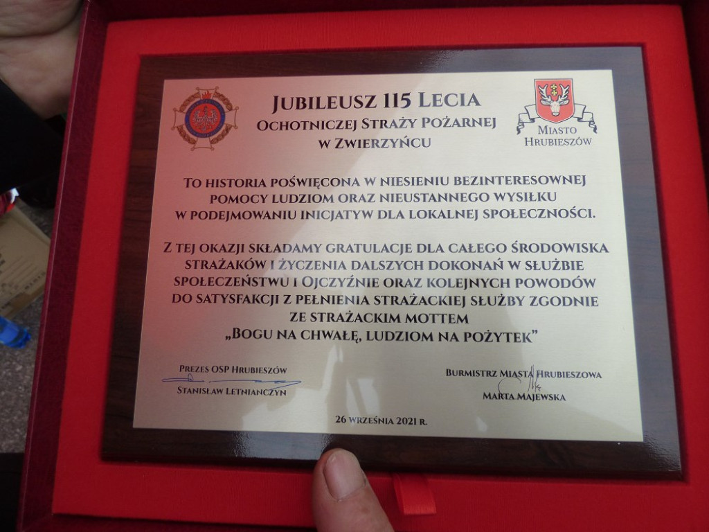 OSP Hrubieszów odznaczona! - ZDJĘCIA
