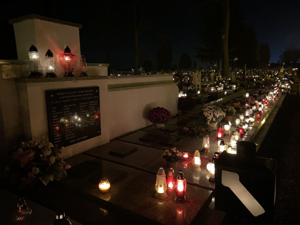 Hrubieszowski cmentarz nocą (ZDJĘCIA)