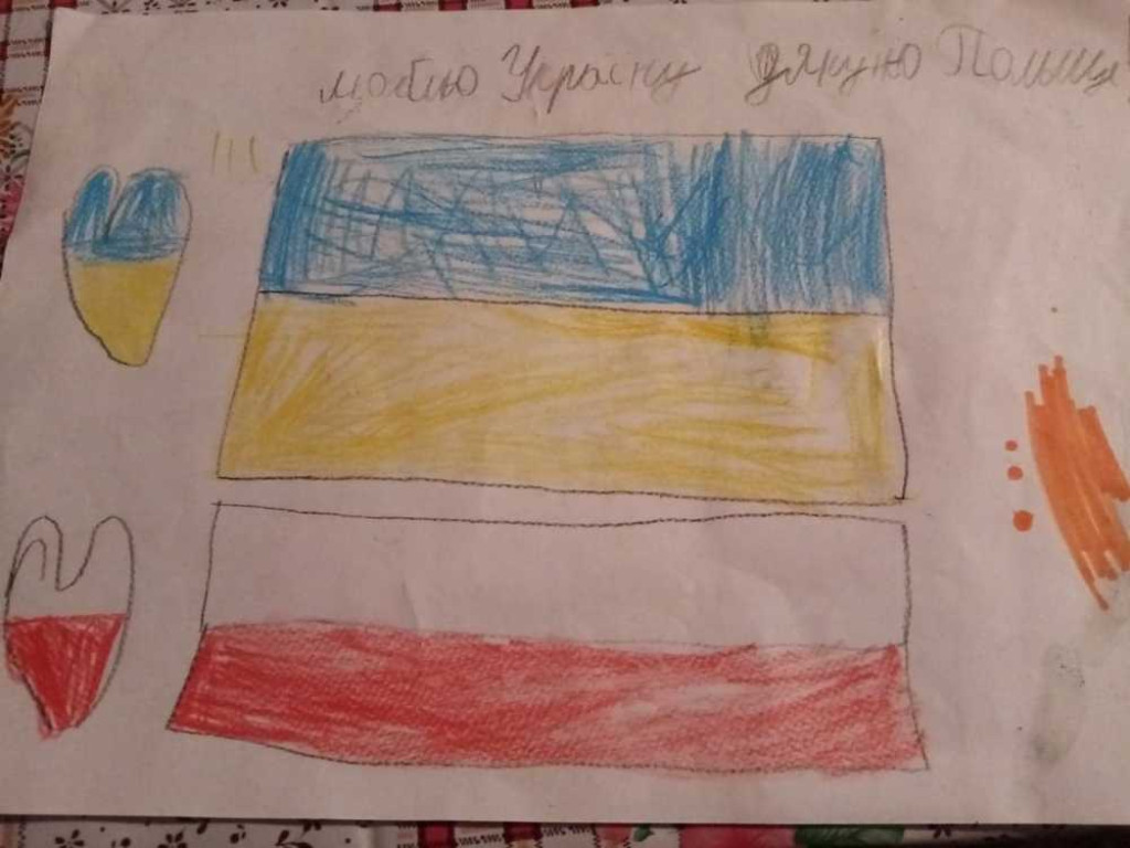 Werbkowice: Wdzięczność za pomoc, tęsknota i strach - rysunki ukraińskich dzieci (ZDJĘCIA)