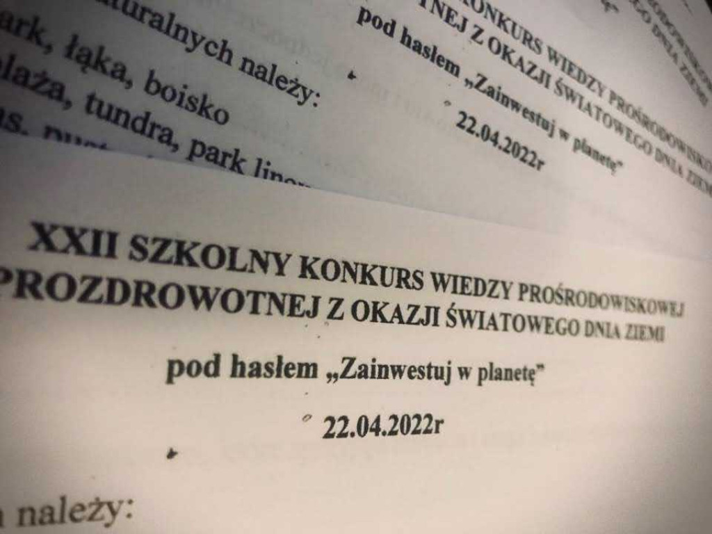Hrubieszów: Światowy Dzień Ziemi w Dwójce (ZDJĘCIA)