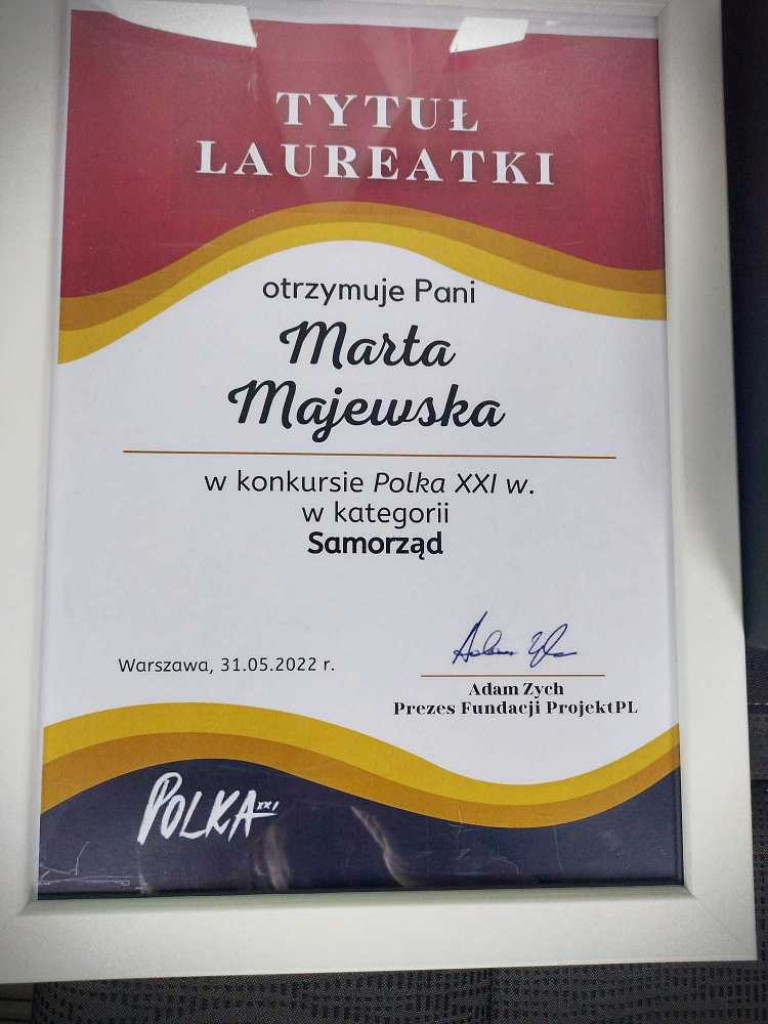 Hrubieszów: Burmistrz Marta Majewska laureatką konkursu Polka XXI [ZDJĘCIA]