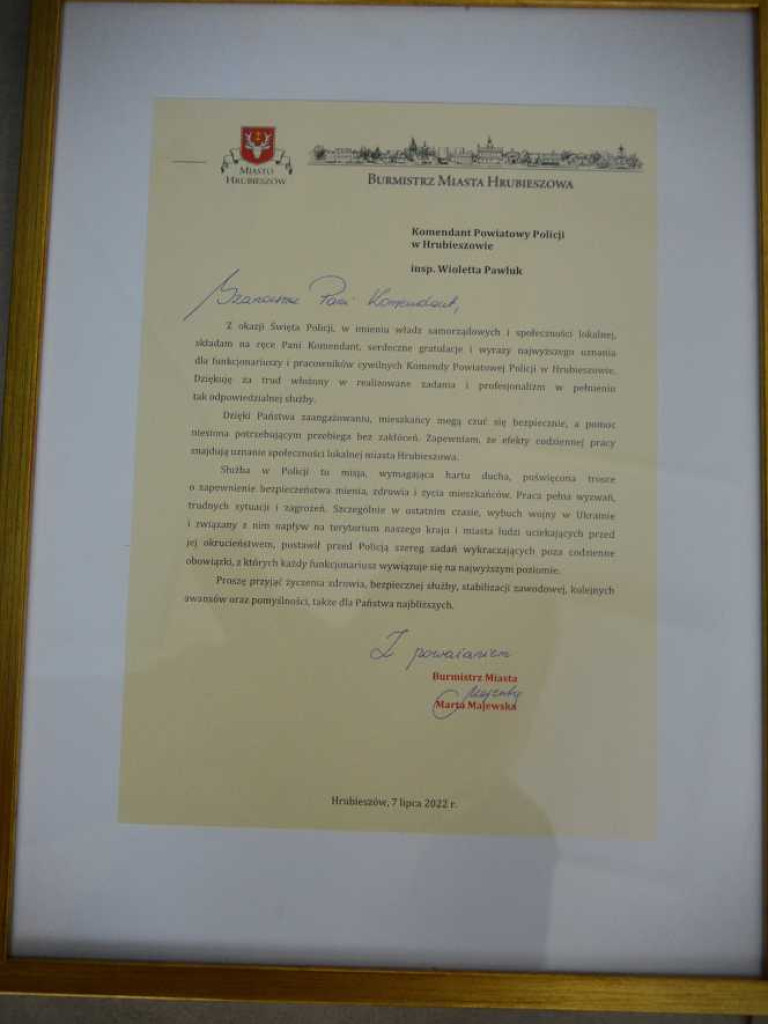 Hrubieszowscy policjanci uczcili swoje święto [ZDJĘCIA]