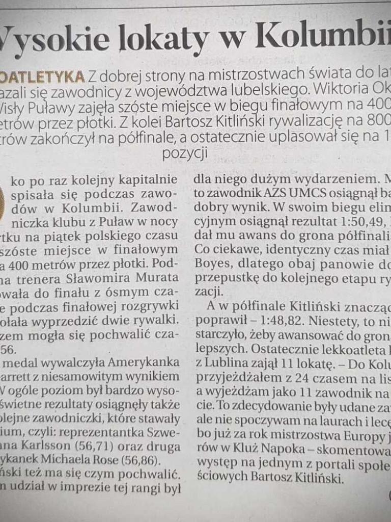 Bartosz Kitliński 11. podczas Mistrzostw Świata Juniorów w lekkiej atletyce! [ZDJĘCIA, WIDEO]