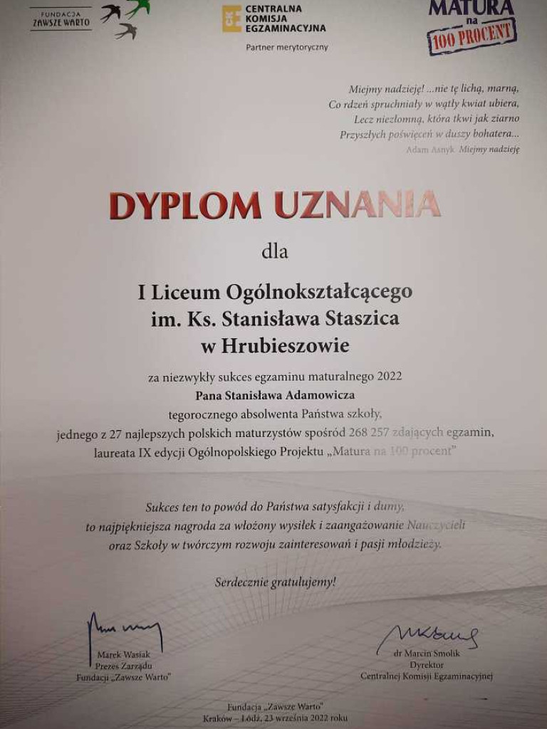 Stanisław Adamowicz na łódzkiej Gali 