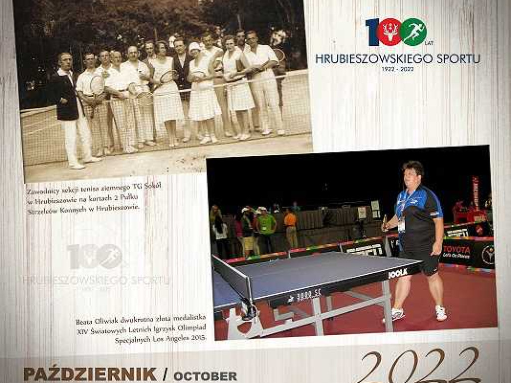 100 lat hrubieszowskiego sportu. Kalendarz sportowy 2022. Październik