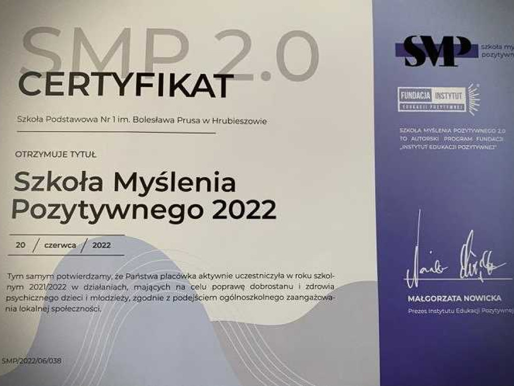 Hrubieszów: Jedynka - Szkołą Myślenia Pozytywnego [ZDJĘCIA]
