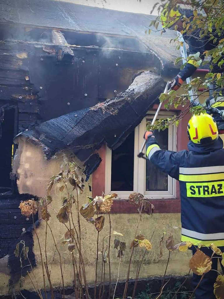 Pożar domu w Kułakowicach Drugich [ZDJĘCIA]
