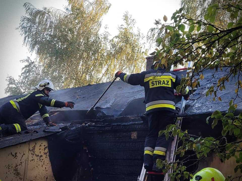 Pożar domu w Kułakowicach Drugich [ZDJĘCIA]