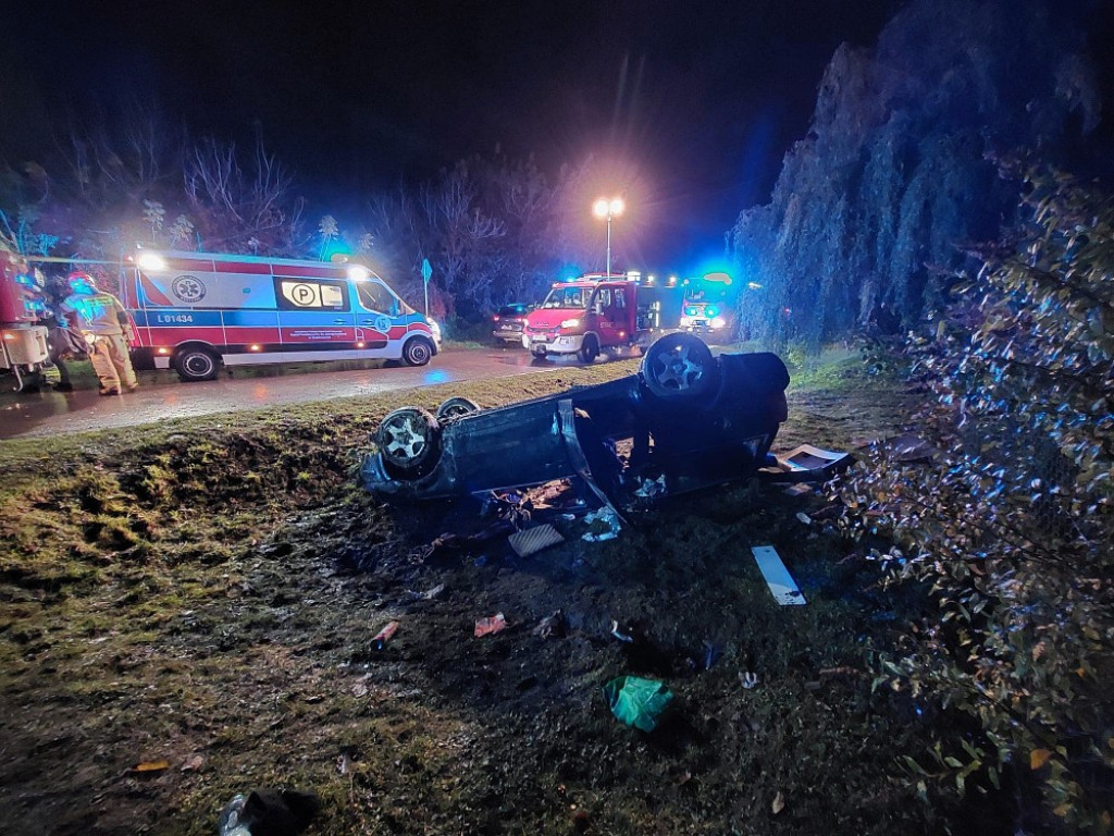 Dachowanie w Łuszkowie - pijany 59-latek uciekał przed Strażą Graniczną [ZDJĘCIA]