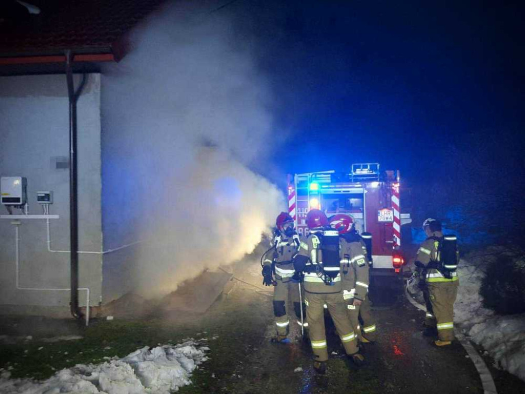 Pożar kotłowni w Strzyżowie [ZDJĘCIA]