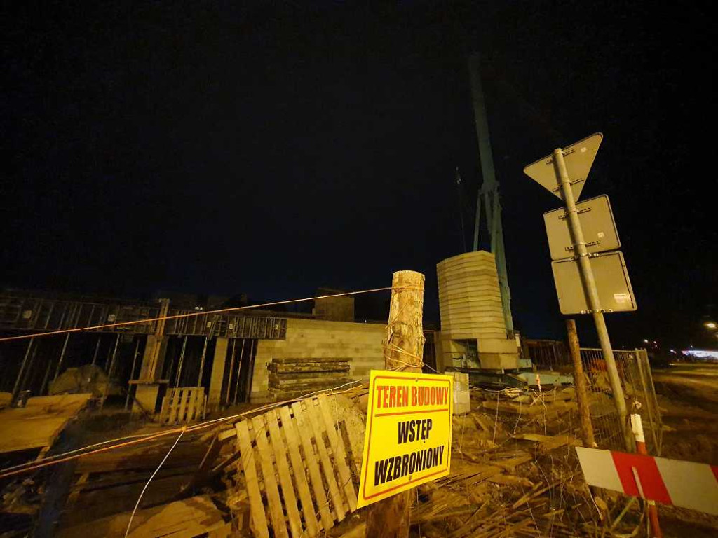Hrubieszów: Budowa nocą... [ZDJĘCIA]