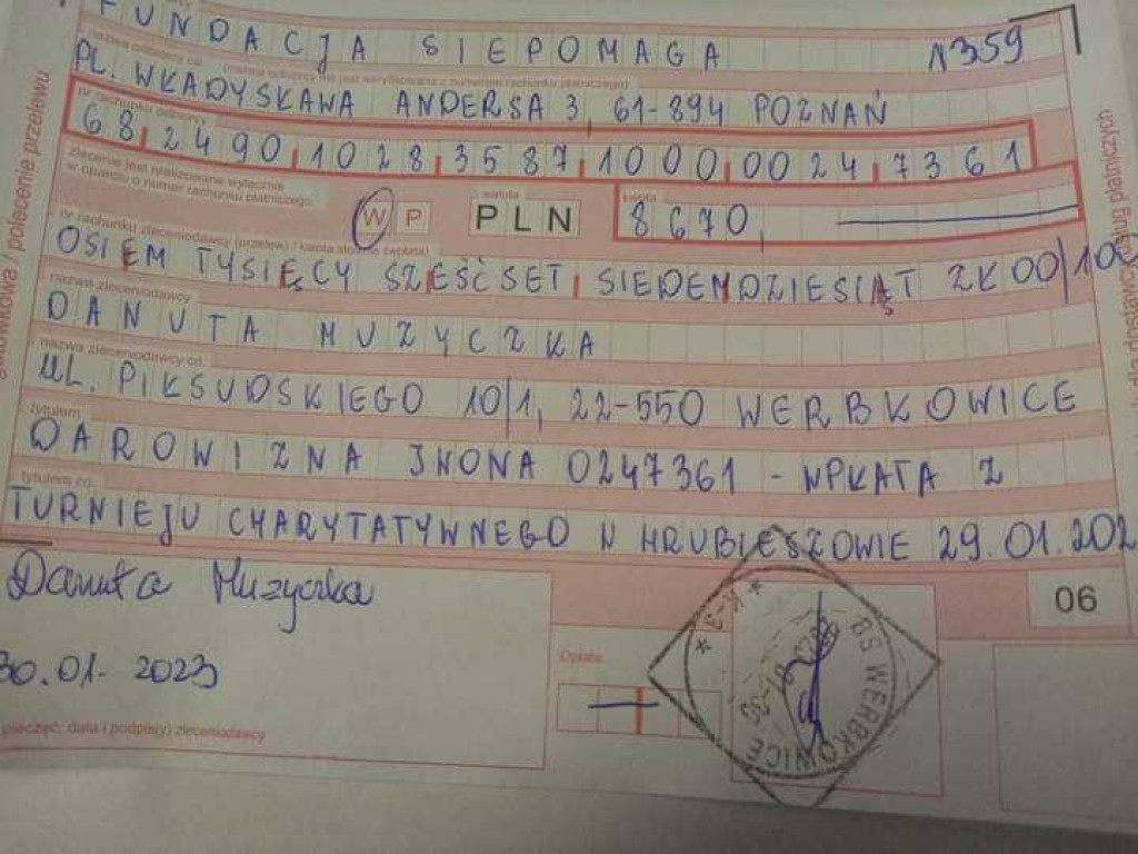 Hrubieszów: Dla Iwony zebrano 8670 zł [ZDJĘCIA]