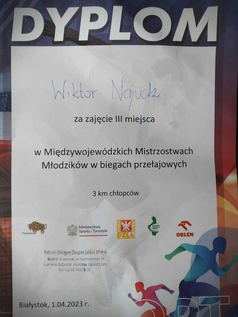 Brązowy medal Wiktora Najucha w międzywojewódzkim przełaju! [ZDJĘCIA]