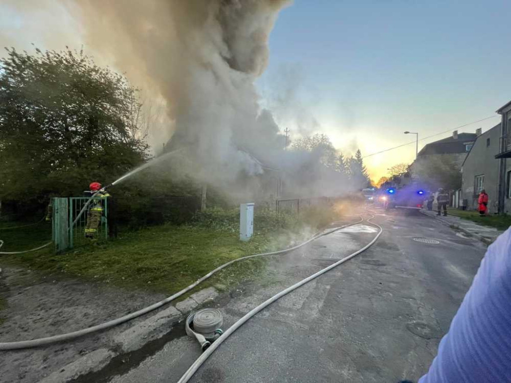 Hrubieszów: Pożar na ulicy Górnej [ZDJĘCIA, WIDEO]