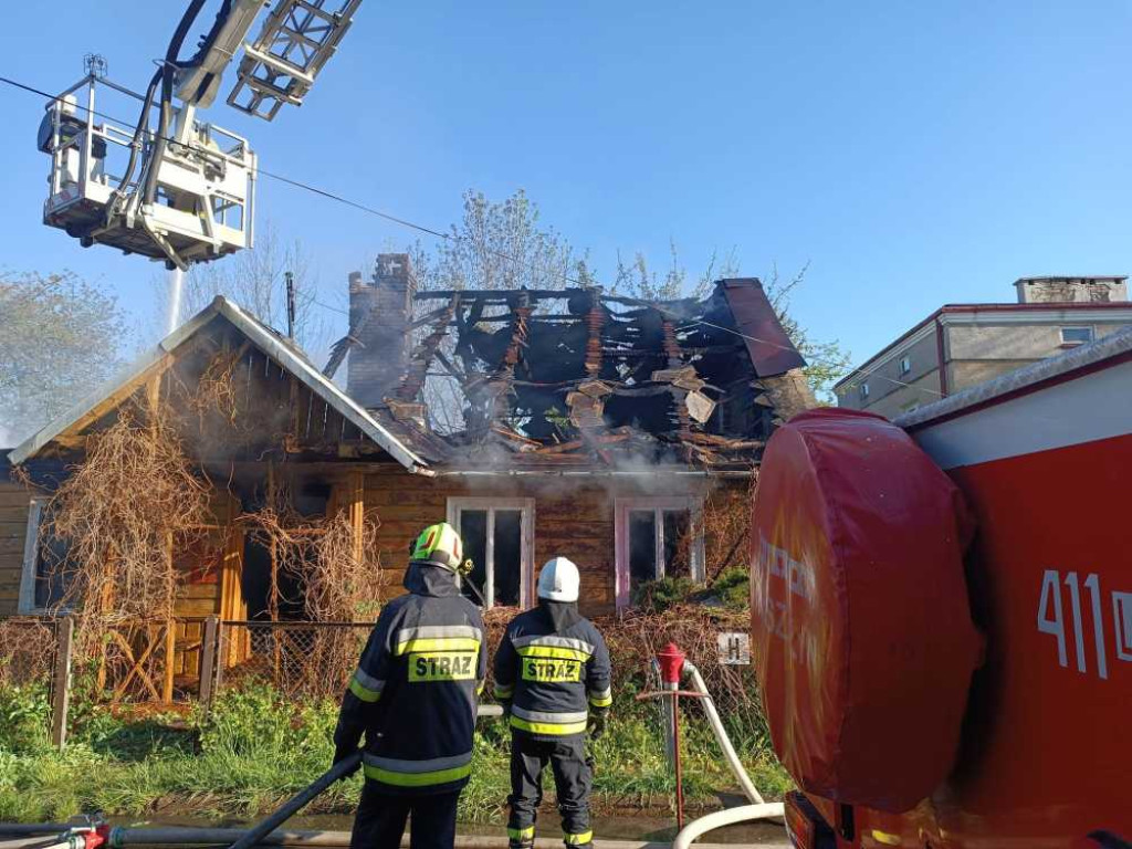 Hrubieszów: Pożar na ulicy Górnej [ZDJĘCIA, WIDEO]