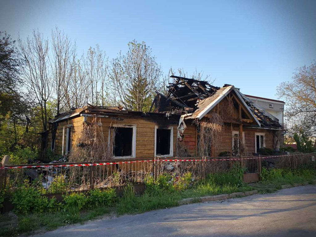 Hrubieszów: Spalony dom na ulicy Górnej [ZDJĘCIA]