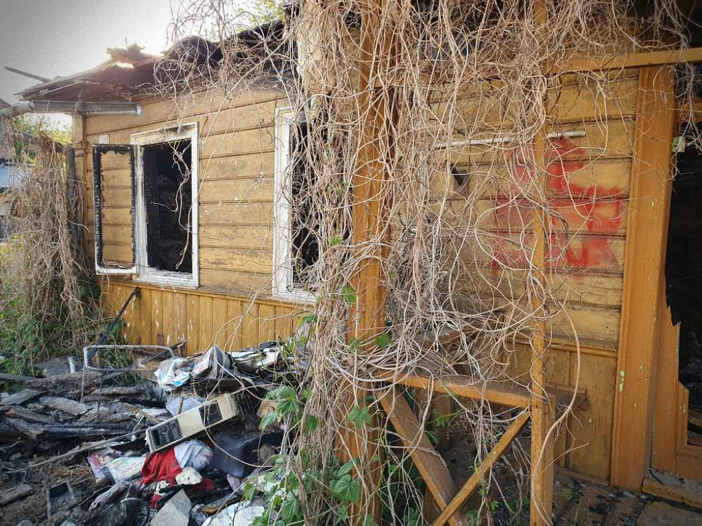 Hrubieszów: Spalony dom na ulicy Górnej [ZDJĘCIA]