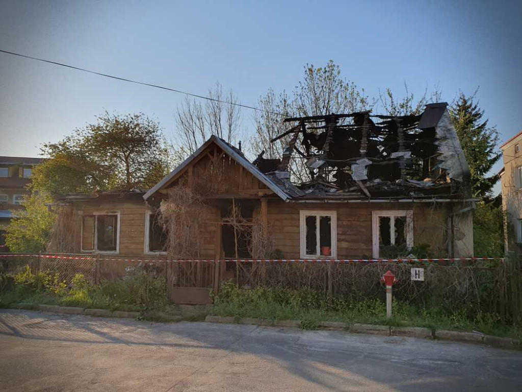 Hrubieszów: Spalony dom na ulicy Górnej [ZDJĘCIA]