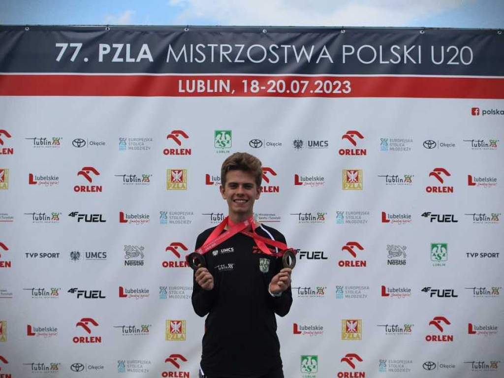 Dwa 8 miejsca lekkoatletów Unii Hrubieszów na Mistrzostwach Polski Juniorów. Dwa złote medale Bartka Kitlińskiego! [ZDJĘCIA]